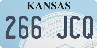 KS license plate 266JCQ