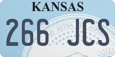 KS license plate 266JCS