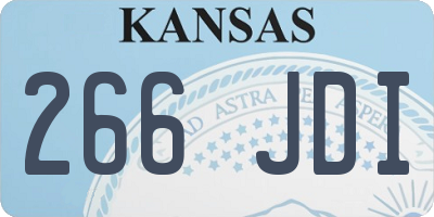 KS license plate 266JDI