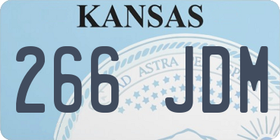 KS license plate 266JDM