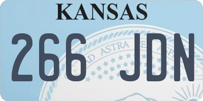 KS license plate 266JDN