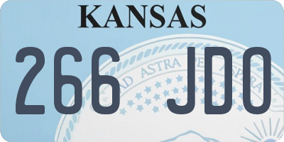 KS license plate 266JDO