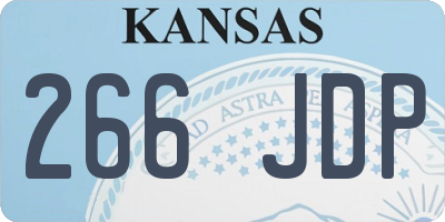 KS license plate 266JDP