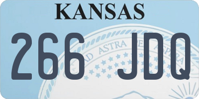 KS license plate 266JDQ