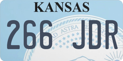 KS license plate 266JDR