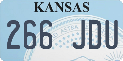 KS license plate 266JDU