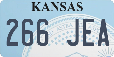 KS license plate 266JEA
