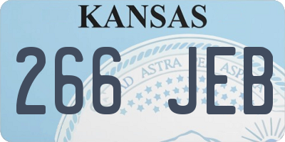 KS license plate 266JEB