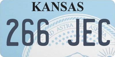 KS license plate 266JEC