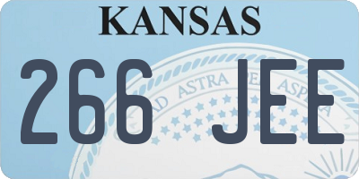 KS license plate 266JEE