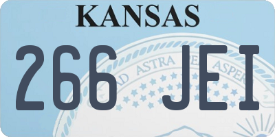 KS license plate 266JEI