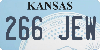 KS license plate 266JEW