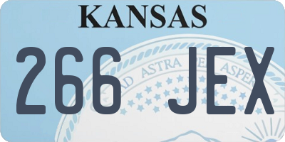 KS license plate 266JEX