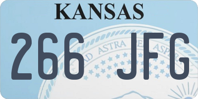 KS license plate 266JFG