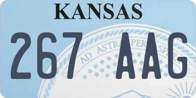 KS license plate 267AAG
