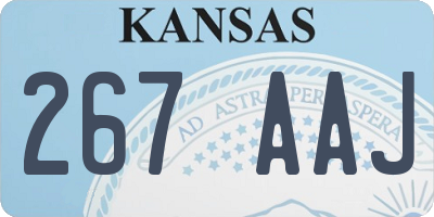 KS license plate 267AAJ
