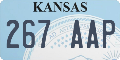 KS license plate 267AAP