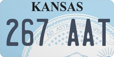 KS license plate 267AAT