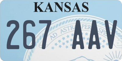 KS license plate 267AAV