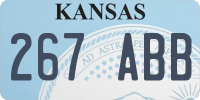 KS license plate 267ABB