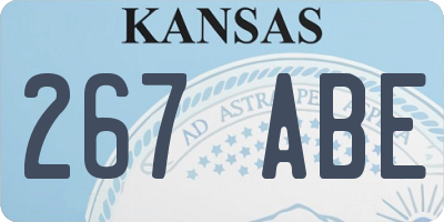 KS license plate 267ABE