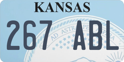 KS license plate 267ABL