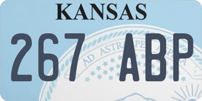 KS license plate 267ABP