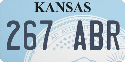 KS license plate 267ABR