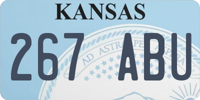 KS license plate 267ABU