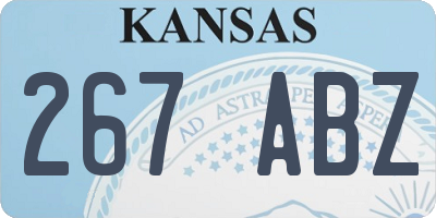 KS license plate 267ABZ
