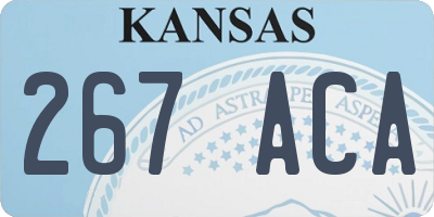 KS license plate 267ACA