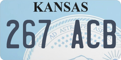 KS license plate 267ACB