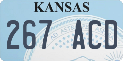 KS license plate 267ACD