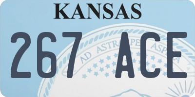 KS license plate 267ACE