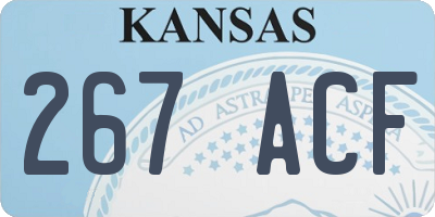 KS license plate 267ACF
