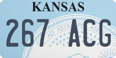 KS license plate 267ACG