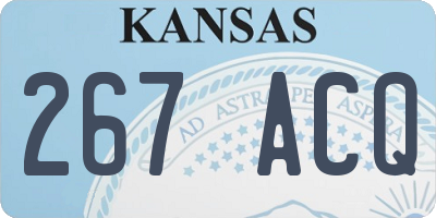 KS license plate 267ACQ