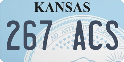 KS license plate 267ACS