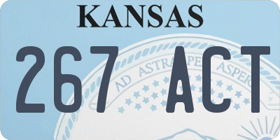 KS license plate 267ACT