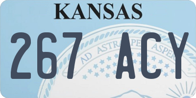 KS license plate 267ACY