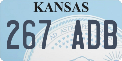 KS license plate 267ADB