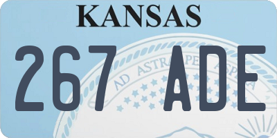 KS license plate 267ADE