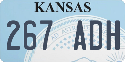 KS license plate 267ADH