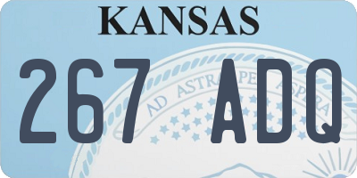 KS license plate 267ADQ