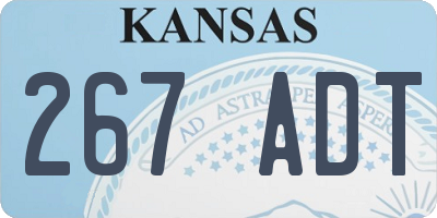 KS license plate 267ADT