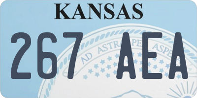 KS license plate 267AEA