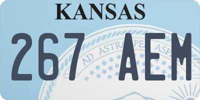 KS license plate 267AEM