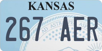 KS license plate 267AER