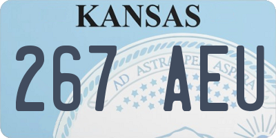 KS license plate 267AEU