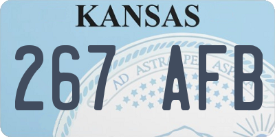 KS license plate 267AFB